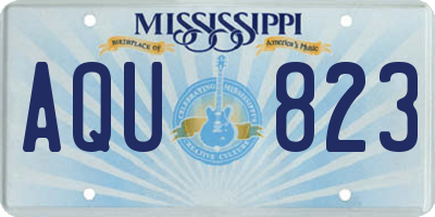 MS license plate AQU823