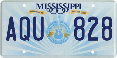 MS license plate AQU828