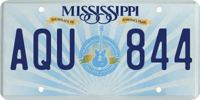 MS license plate AQU844