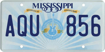 MS license plate AQU856