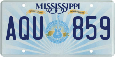 MS license plate AQU859