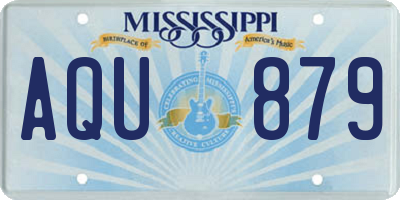 MS license plate AQU879