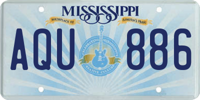 MS license plate AQU886