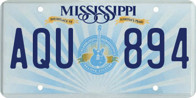 MS license plate AQU894