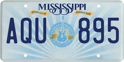 MS license plate AQU895