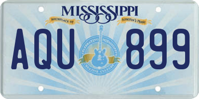 MS license plate AQU899