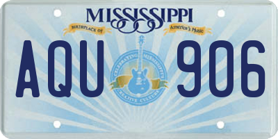 MS license plate AQU906