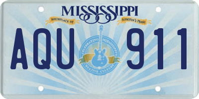 MS license plate AQU911