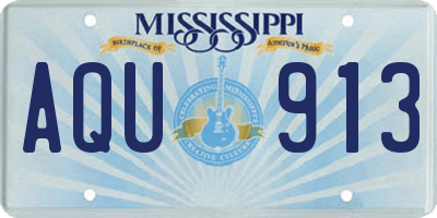 MS license plate AQU913