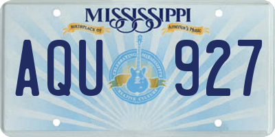 MS license plate AQU927