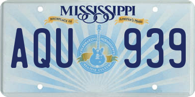 MS license plate AQU939
