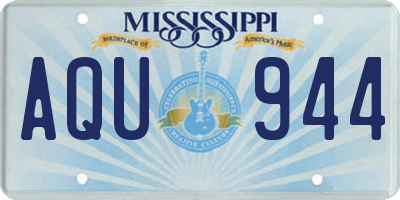 MS license plate AQU944
