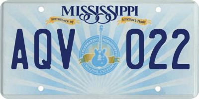 MS license plate AQV022
