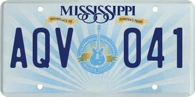 MS license plate AQV041