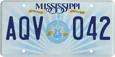 MS license plate AQV042