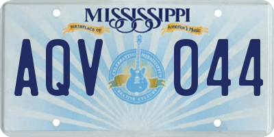 MS license plate AQV044