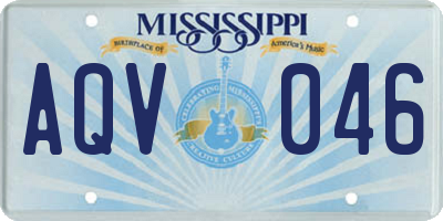 MS license plate AQV046
