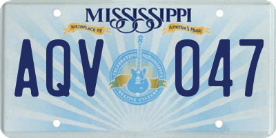 MS license plate AQV047