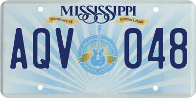 MS license plate AQV048