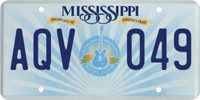 MS license plate AQV049
