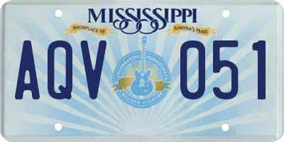 MS license plate AQV051