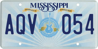 MS license plate AQV054