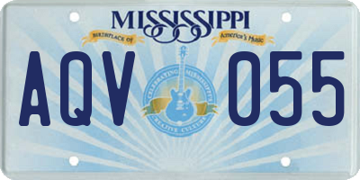 MS license plate AQV055