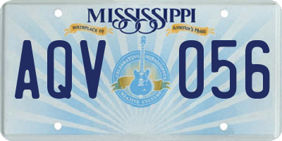 MS license plate AQV056
