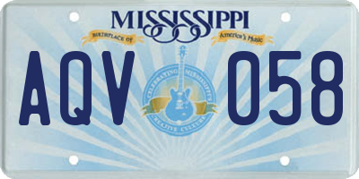 MS license plate AQV058
