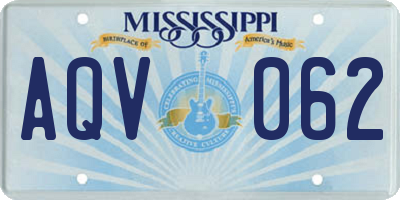 MS license plate AQV062