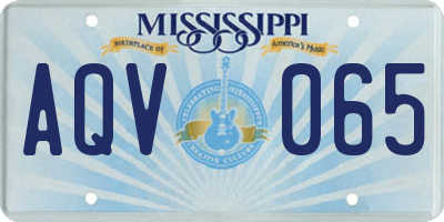 MS license plate AQV065
