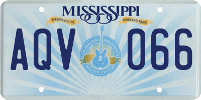MS license plate AQV066