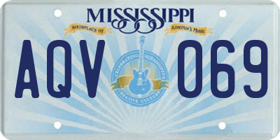 MS license plate AQV069