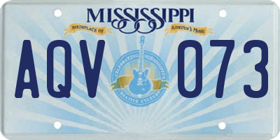 MS license plate AQV073