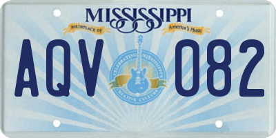 MS license plate AQV082