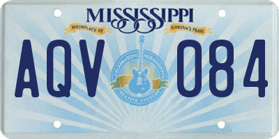 MS license plate AQV084