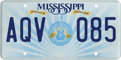 MS license plate AQV085