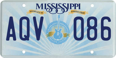 MS license plate AQV086