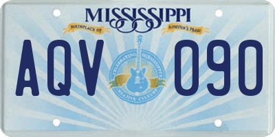 MS license plate AQV090