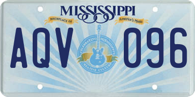 MS license plate AQV096