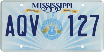 MS license plate AQV127