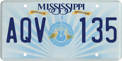 MS license plate AQV135
