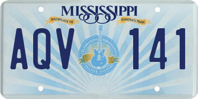 MS license plate AQV141