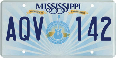 MS license plate AQV142
