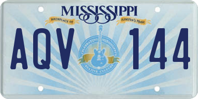 MS license plate AQV144