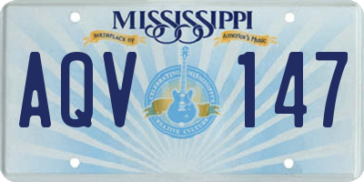 MS license plate AQV147