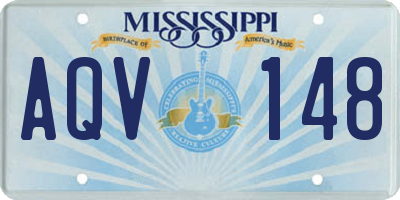MS license plate AQV148