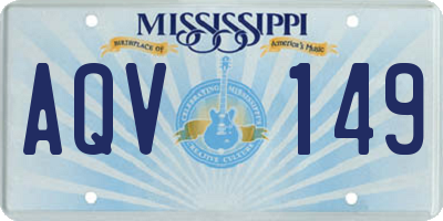 MS license plate AQV149