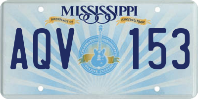 MS license plate AQV153