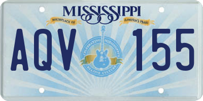MS license plate AQV155